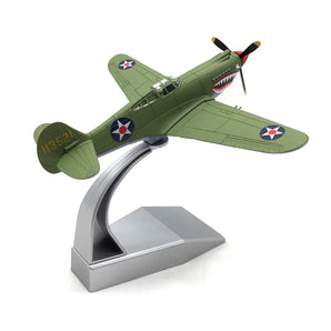 Avión de combate estadounidense P-40 a escala 1/72, modelo de avión de metal fundido a presión.