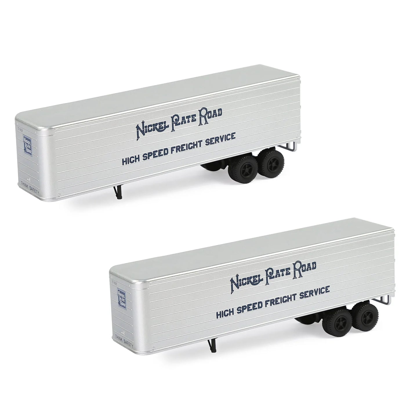 Evemodel Semi-trailer - N Scale Model Trailer Painted (Pack of 2) for Model Tractor Model Wagon C15065