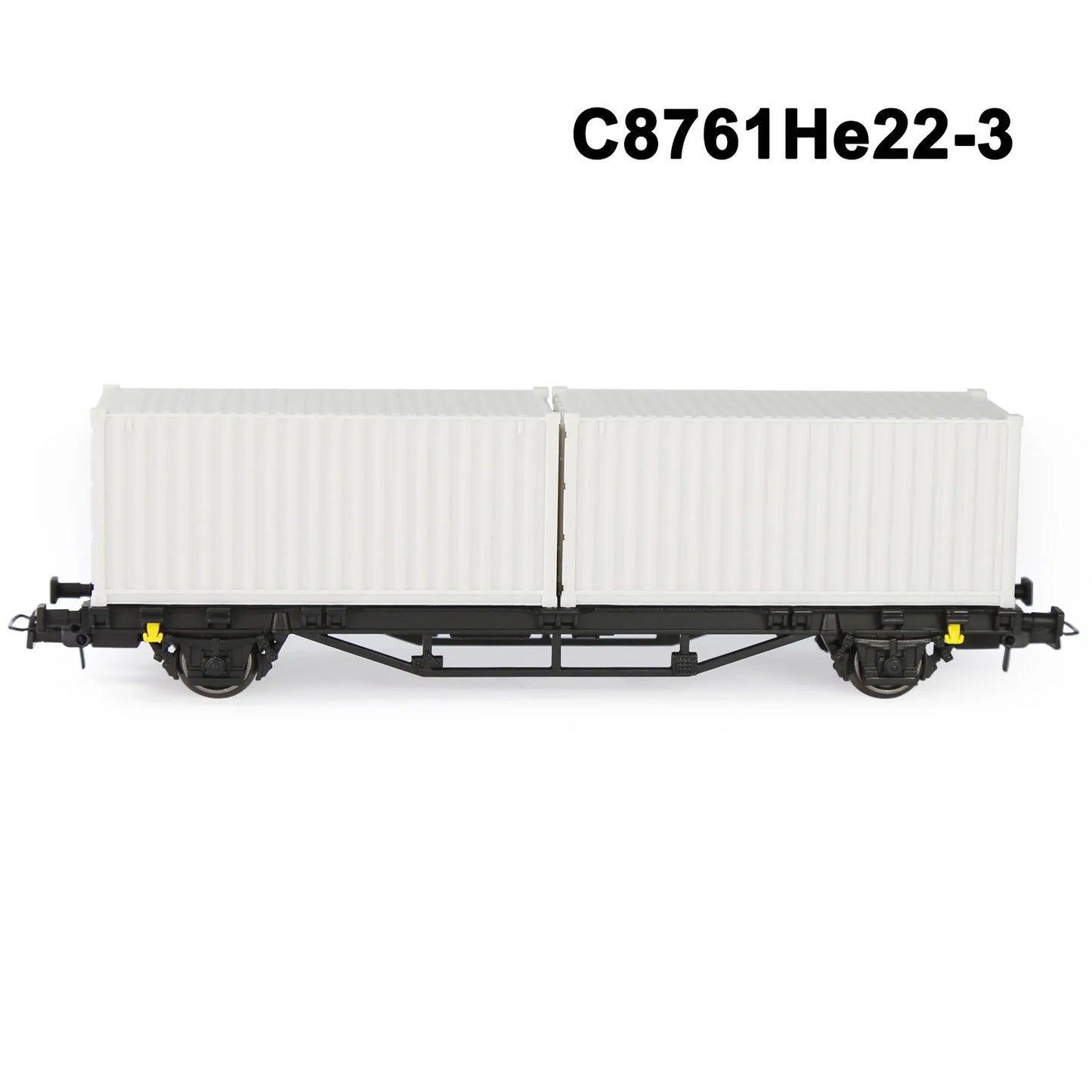 Evemodel C8761 1 Set HO Scale 1:87 Flat Car with 40' 20' Container Model Railway Wagons Freight Car