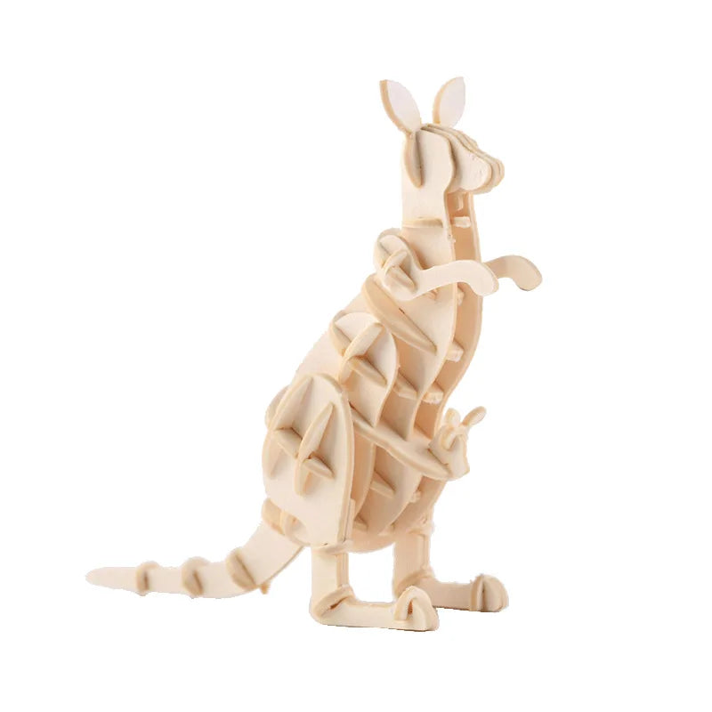 DIY Wooden Puzzle Model Animal Montessori Toys for Children Crafts Dachshund Skeleton Assembly Gifts Set for Kids Adults Teens