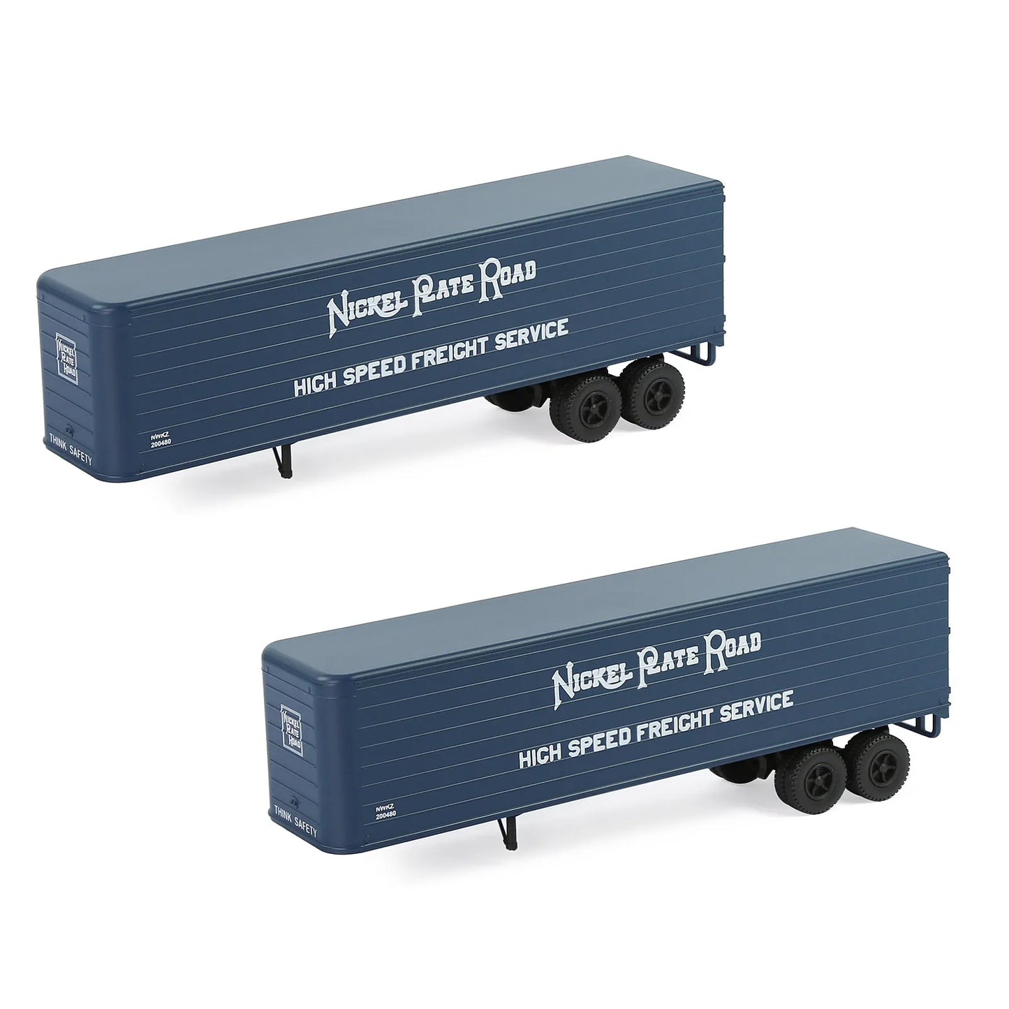 Evemodel Semi-trailer - N Scale Model Trailer Painted (Pack of 2) for Model Tractor Model Wagon C15065