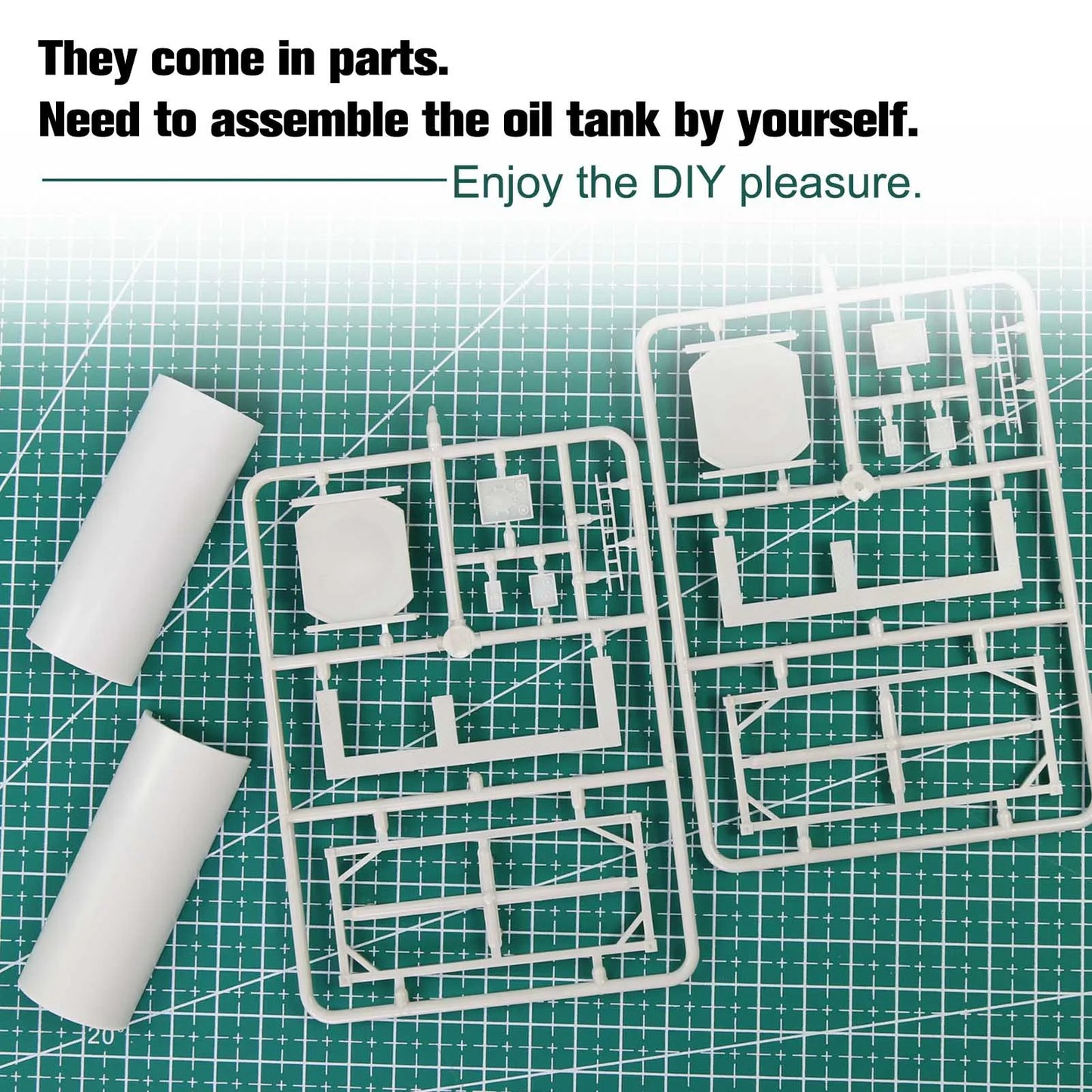 2 Units HO Scale 1:87 20' Disassembled Tank 20ft Uncolored Tanktainer Shipping Intermodal Container C8723JJ