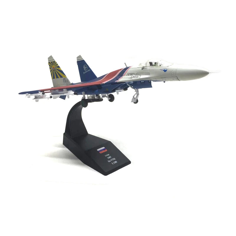 1/100 Scale Russia Su27 Military Model Aircraft Model SU-27 fighter jet alloy Plane