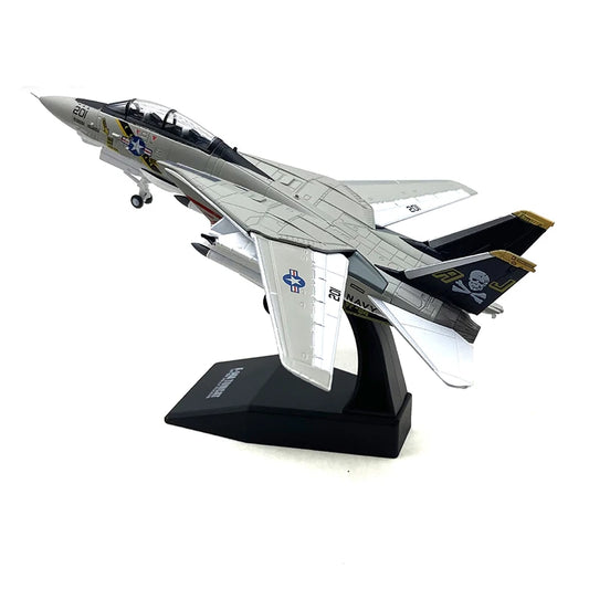 1/100 Scale USA F-14 Tomcat fighter Alloy Model Diecast Military Missile bomber