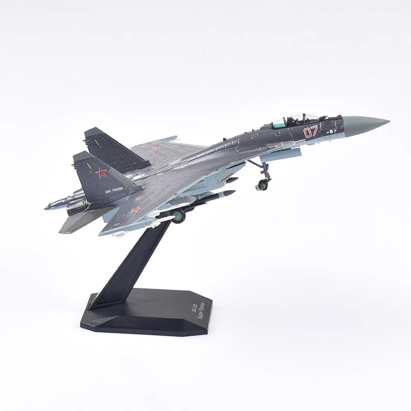 Aircraft Plane model 1/100 Russian Air Force fighter Su 35 airplane Alloy model diecast 1:100 metal Planes