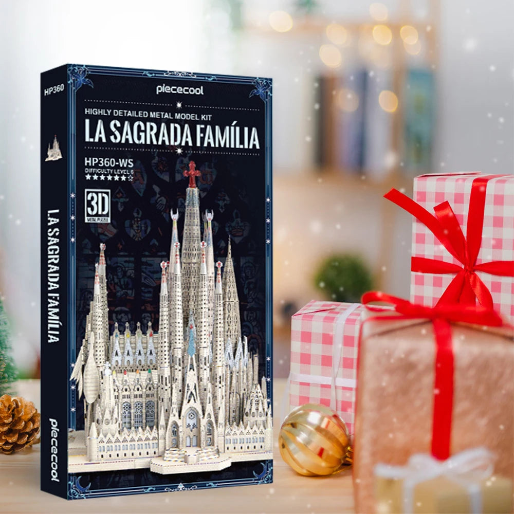 Piececool 3D Metal Puzzles La Sagrada Família Model Building Kits Jigsaw Toy DIY Set for Adult Collection Building Blocks