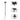 10pcs N TT HO OO Scale Metal Lamps Four-Heads Street Light Bright White LED Black Pole